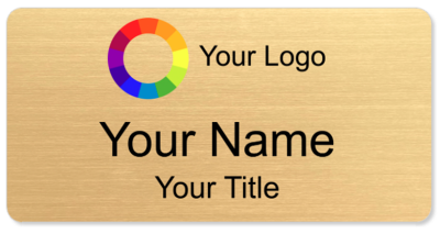 Gold Premium Name Badges with Magnet - 1.5 x 3