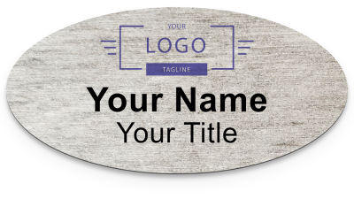 Oval Dovetail Real Wood Eco Name Badge